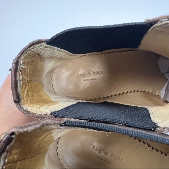 Rag & Bone Durham Ankle Chelsea Boots Brushed Leather Size 37 - Picture 8 of 8